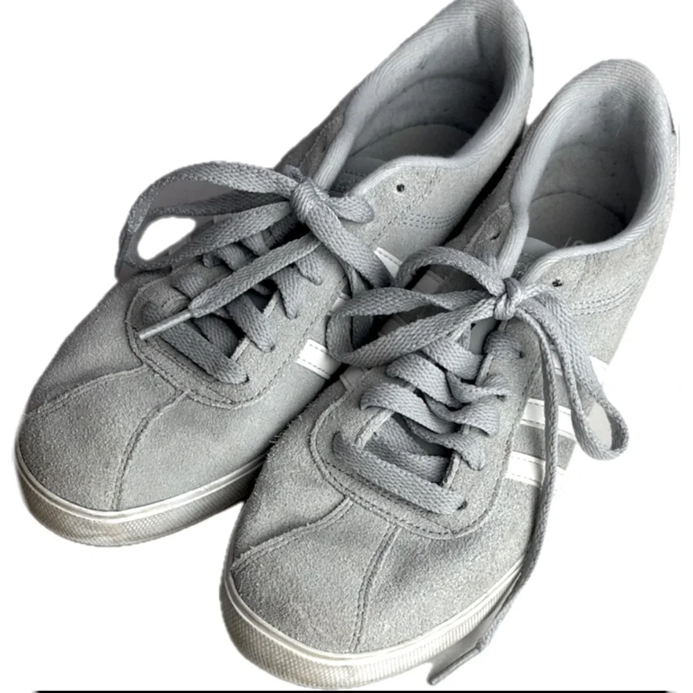 Adidas Light Gray Sneakers with White Logo